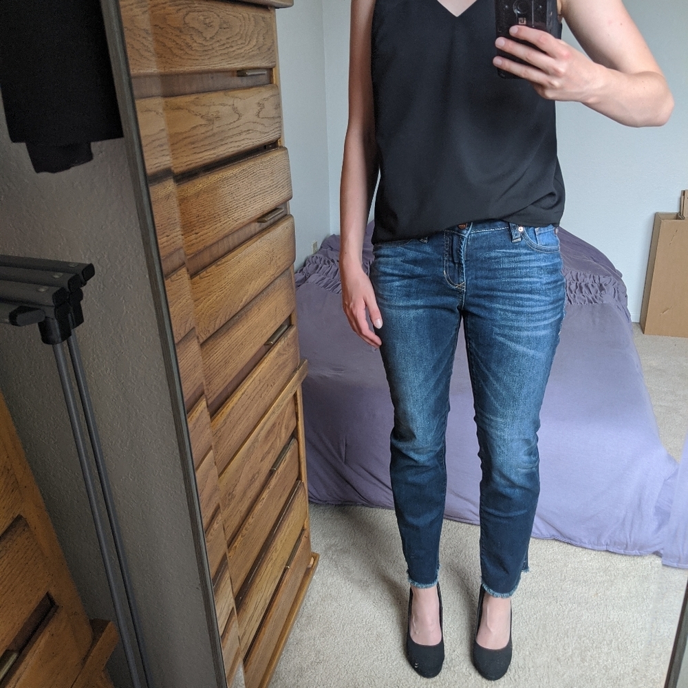 Dear John Cropped Low-Rise Straight Leg Jeans